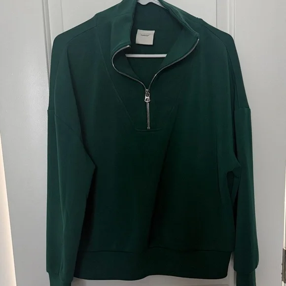 Varley Hawley Green Zip-Up Top - Picture 2 of 5
